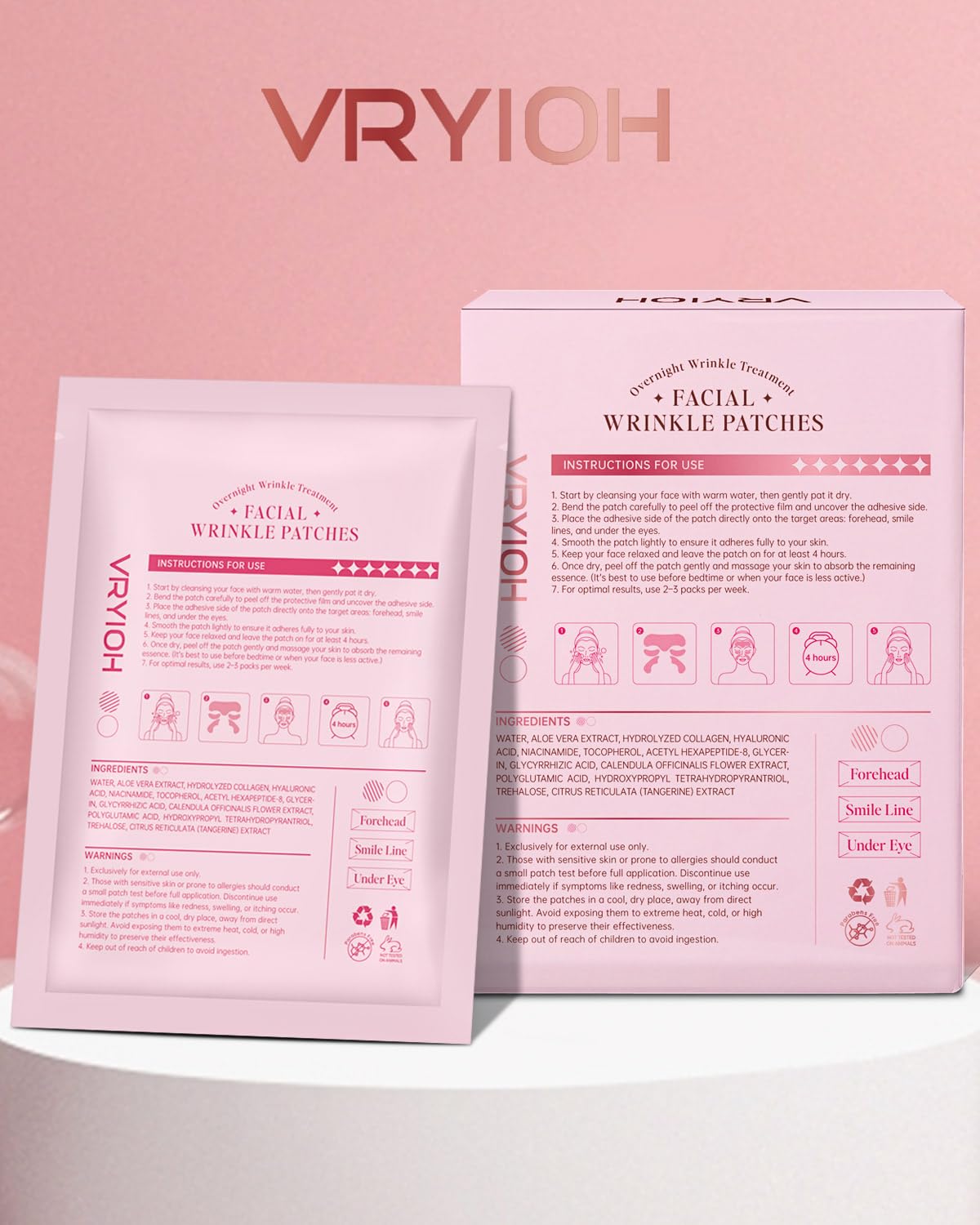 Peau plus lisse et respirante après l’utilisation des patchs Vryioh.