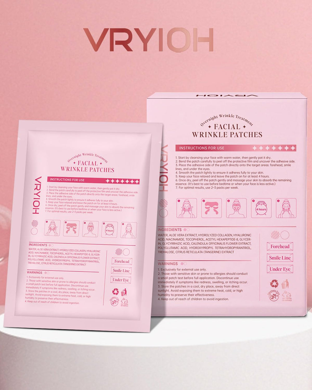 Peau plus lisse et respirante après l’utilisation des patchs Vryioh.