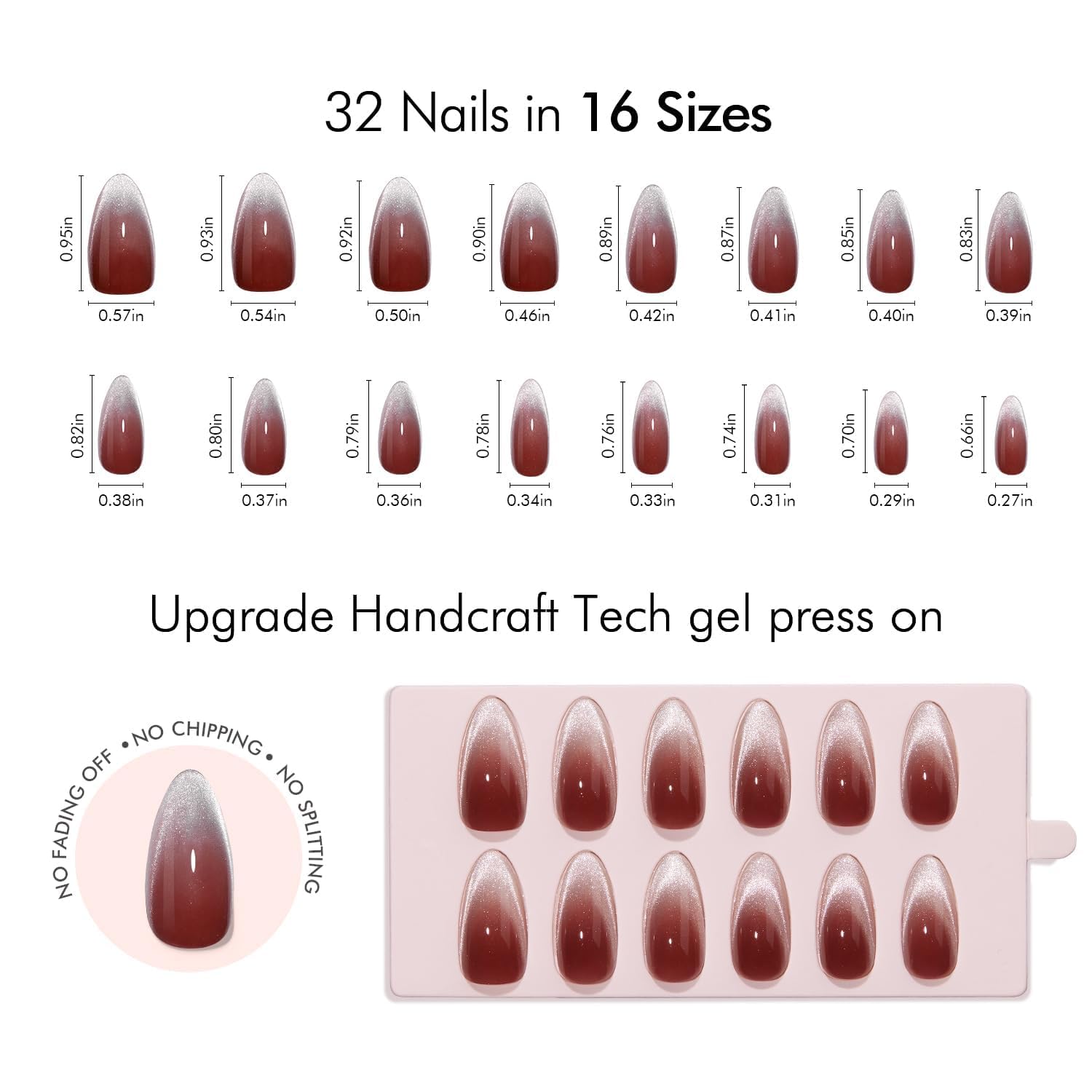 VSALON kit 32 pièces en 16 tailles pour ajustement personnalisé