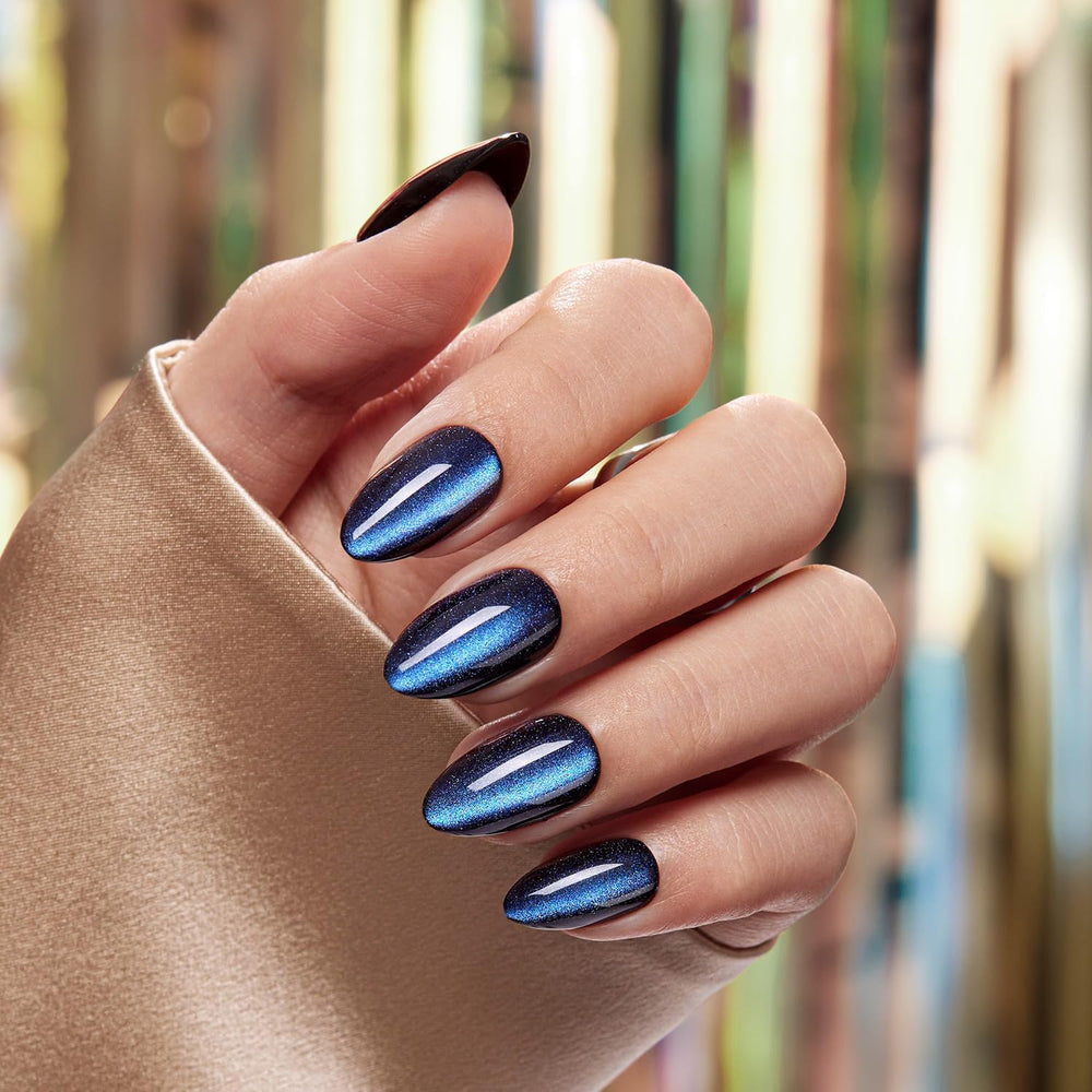 VSALON onglets bleu oeil de chat magnetique, effet magnétique séduisant