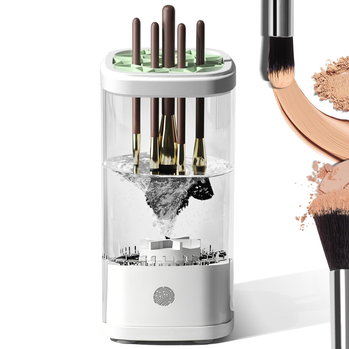 Vseomay nettoyeur-brosse maquillage électrique automatique pour un nettoyage rapide des brosses.