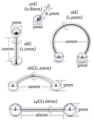 Aiguilles piercing 12G Vsnnsns, contrôle et propreté pour un travail soigné.