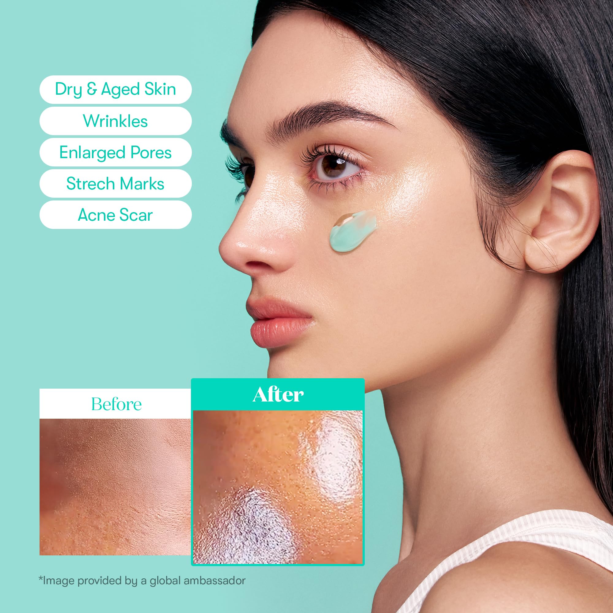VT COSMETICS – application sur le visage, crème hydratante PDRN.