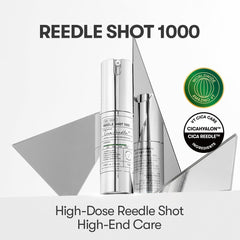 VT COSMETICS CICA Reedle Shot 1000 Essence, pipette goutte prête pour une application précise.