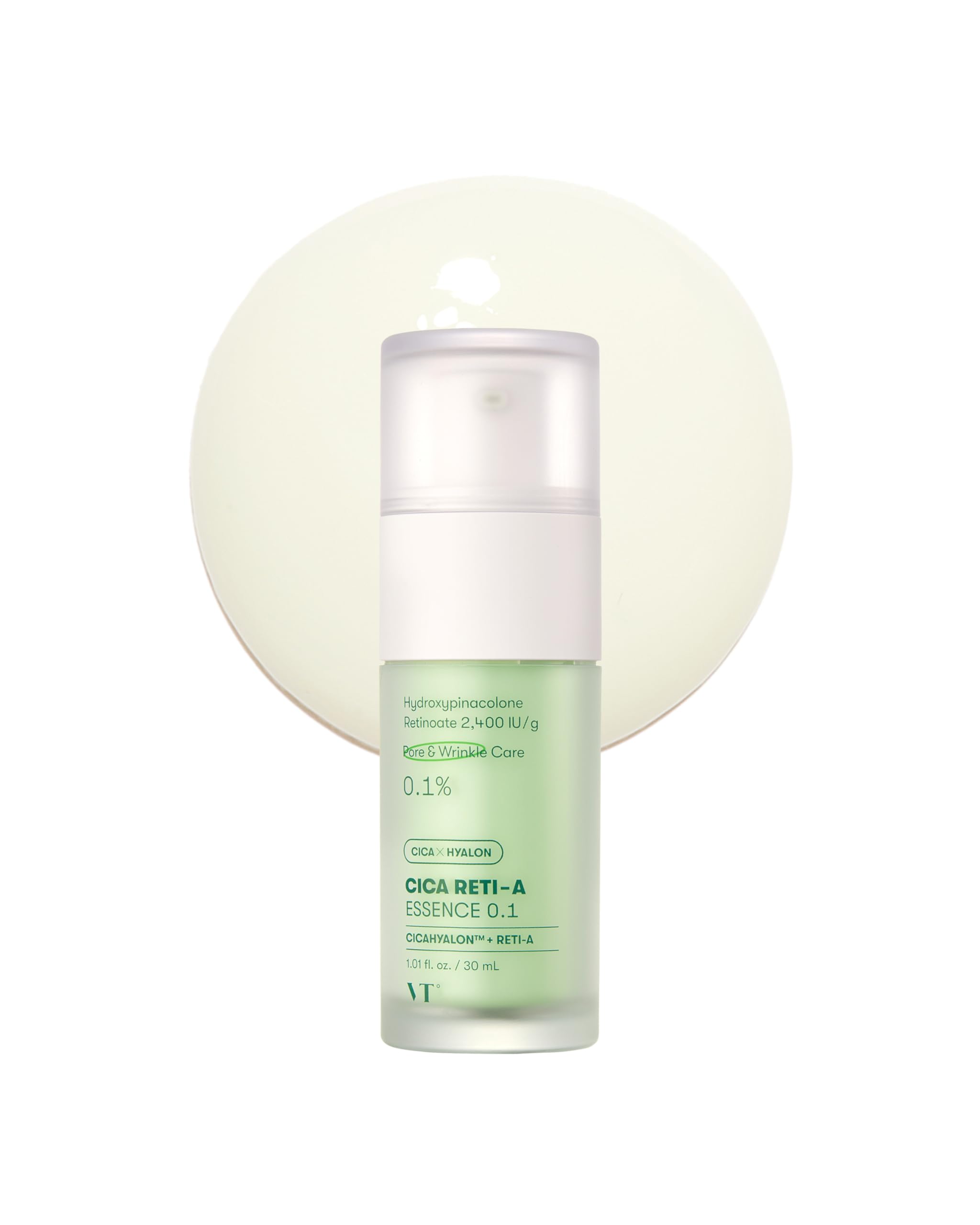 VT COSMETICS Cica Reti-A Retinol Essence – bouteille airless protégeant les actifs.