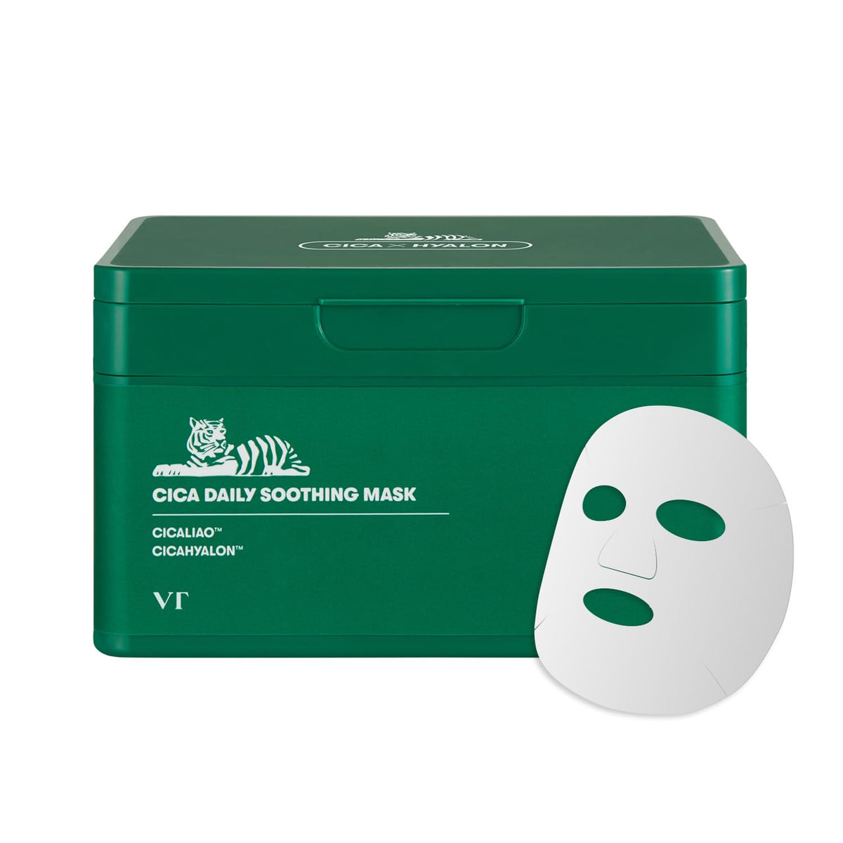 VT COSMETICS Masque CICA quotidien 30 feuilles pour hydratation durable.