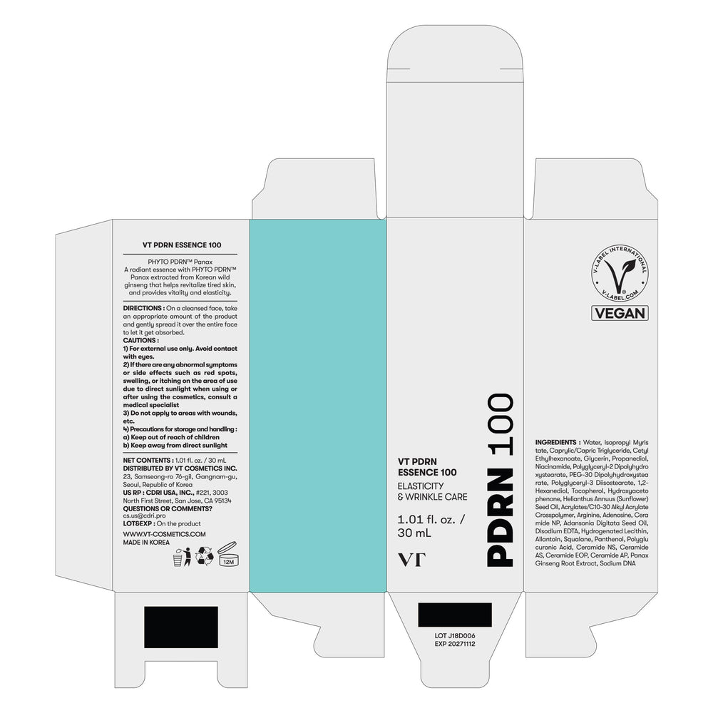 Routine quotidienne VT COSMETICS PDRN 100 pour hydratation et éclat durable.