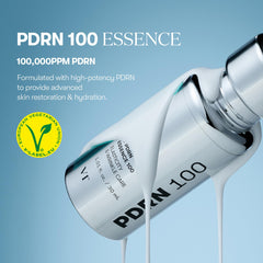Texture laitueuse du VT COSMETICS PDRN 100 pour une application douce.