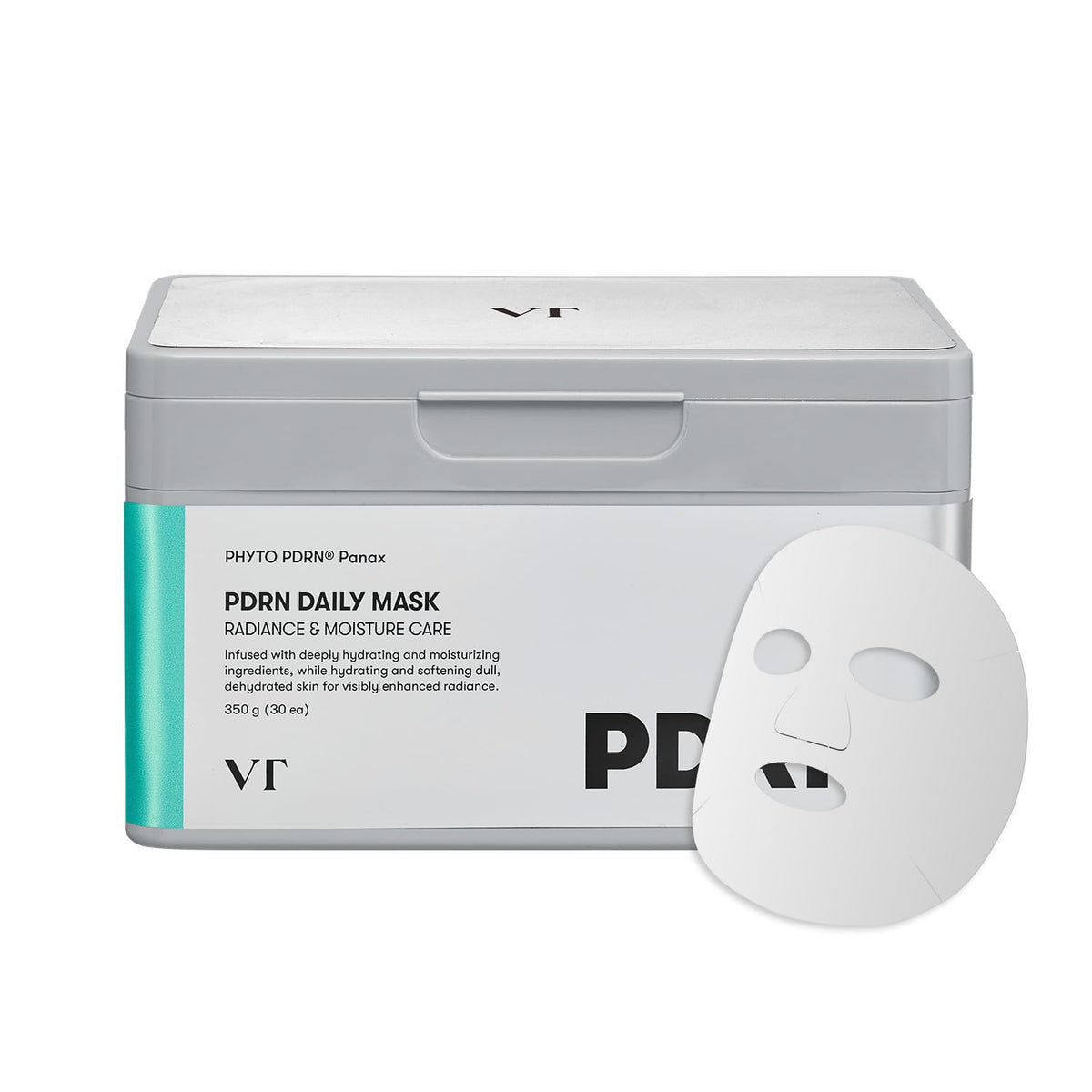 VT COSMETICS PDRN Daily Mask emballage et capuchon hermétiques pour préserver la fraîcheur du soin