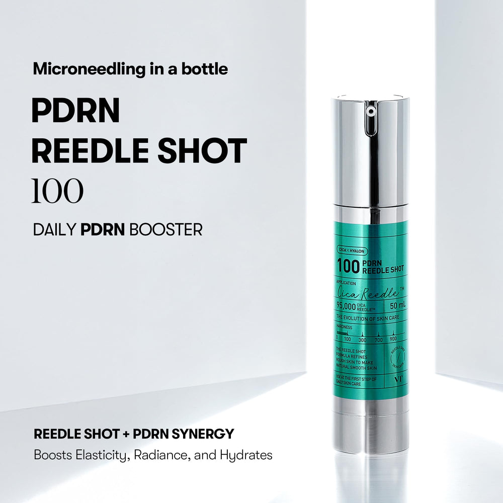 PDRN Reedle Shot, texture crèmeuse qui adhère rapidement à la peau et nourrit.