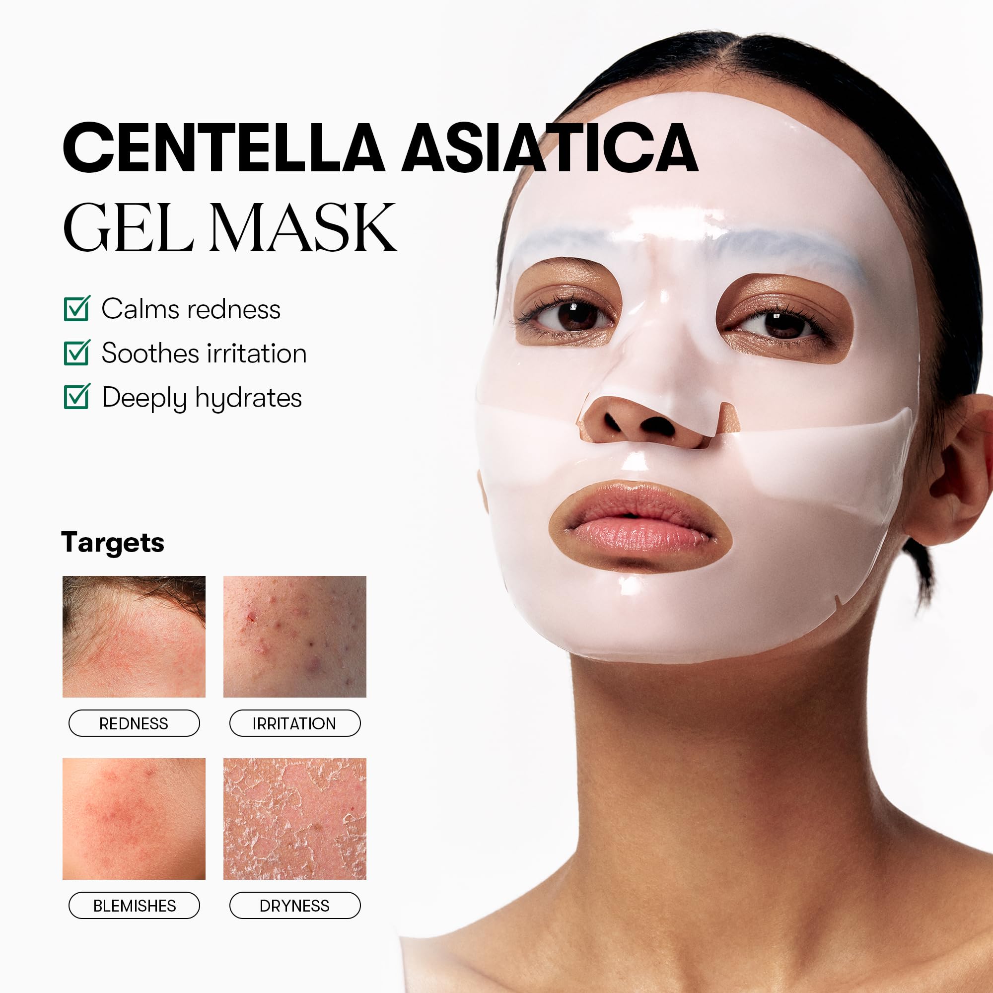 Masque hydrogel VT COSMETICS Pro Cica Reedle Shot, texture fraîche et apaisante.