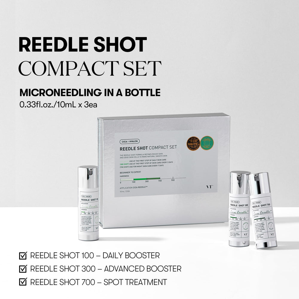 VT COSMETICS Reedle Shot 100 en flacon, première étape d’absorption.