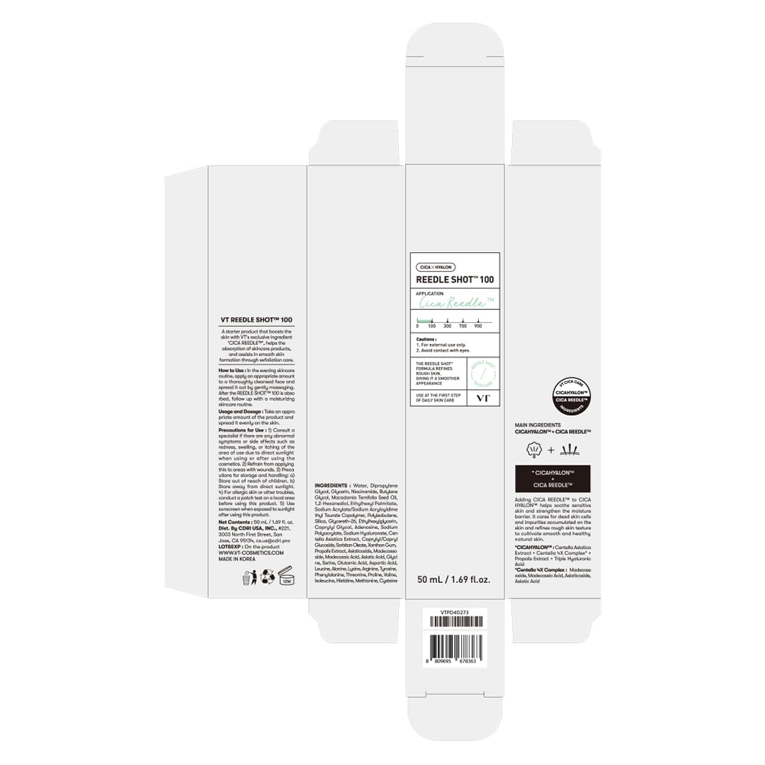 VT COSMETICS Reedle Shot 100 – usage quotidien après nettoyage