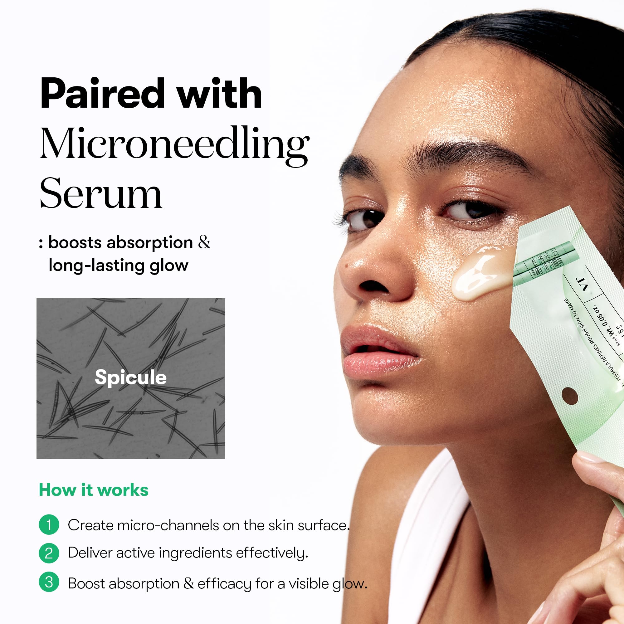 Adhérence faciale assurant diffusion homogène des actifs sur le visage.