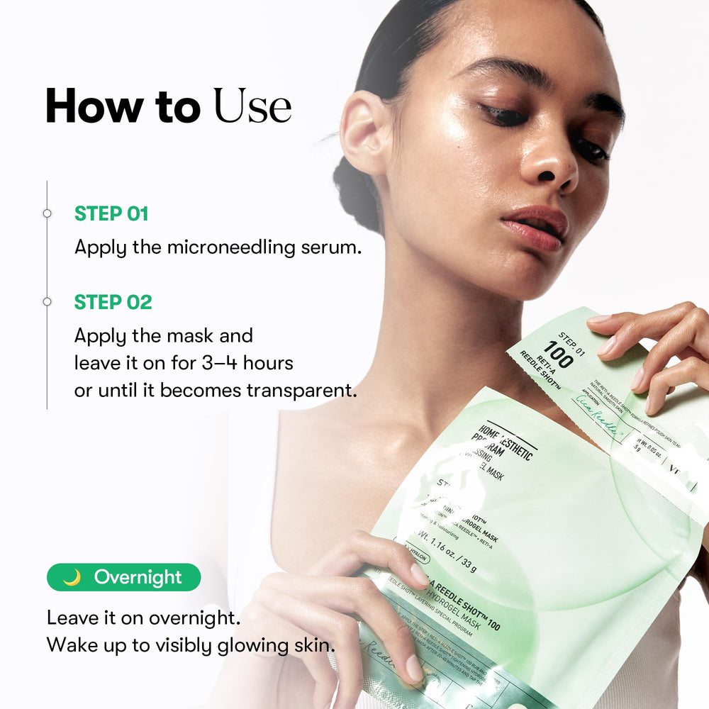 Soin nocturne agissant pendant le sommeil pour une peau plus élastique au matin.