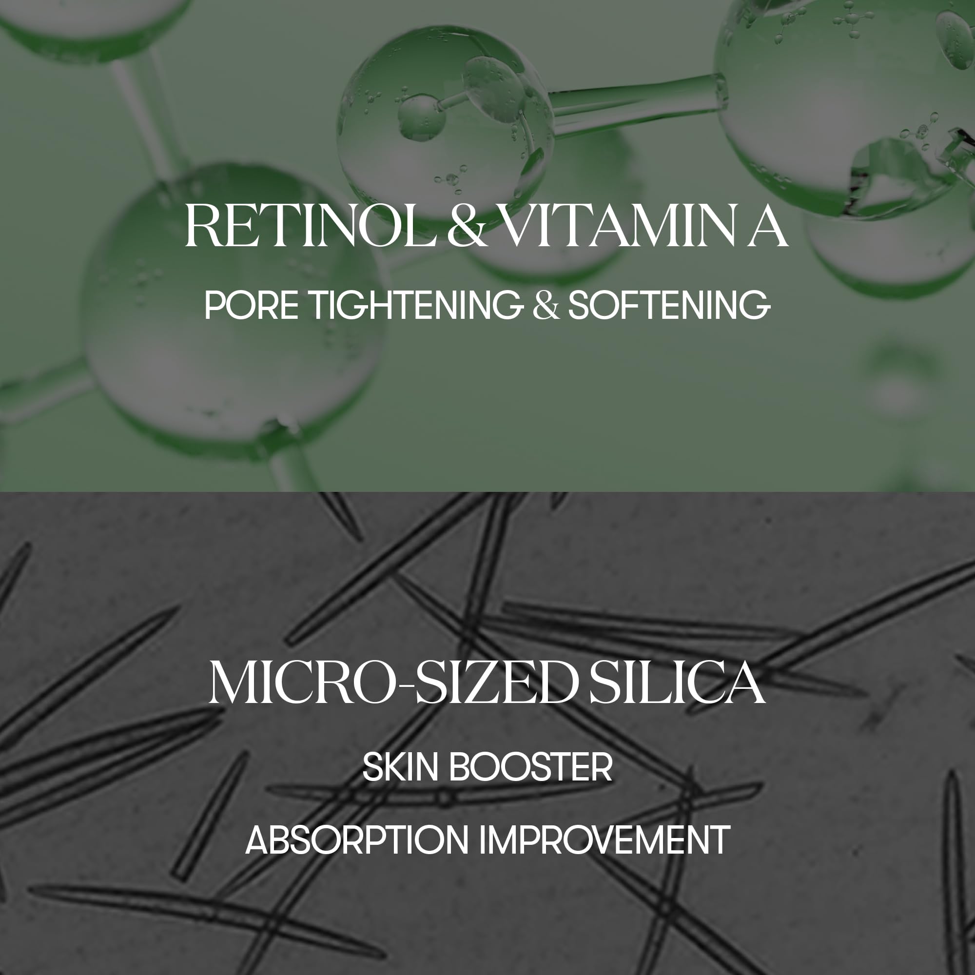 Sérum VT COSMETICS Reti-A Shot appliqué sur peau, absorption améliorée.