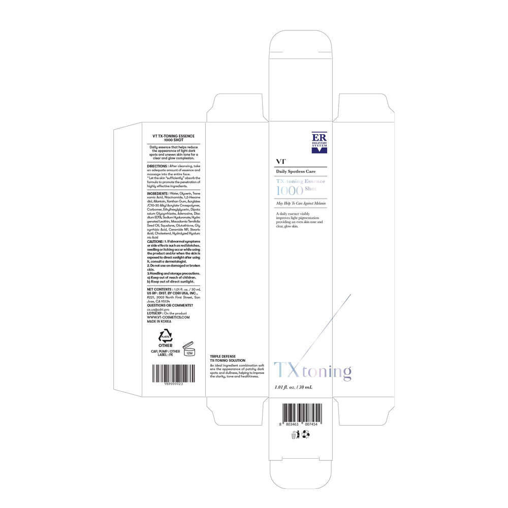 VT COSMETICS TX Essence tonifiante – Absorption rapide pour routine soin efficace