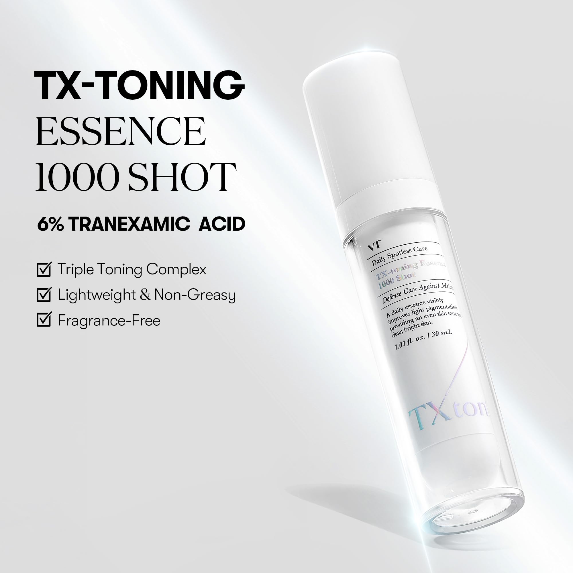 VT COSMETICS TX Essence tonifiante – Texture légère offrant absorption rapide et éclat naturel