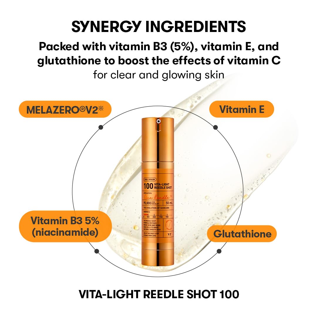 VT COSMETICS Vita-Light Reedle Shot – application nocturne pour un glow subtil.