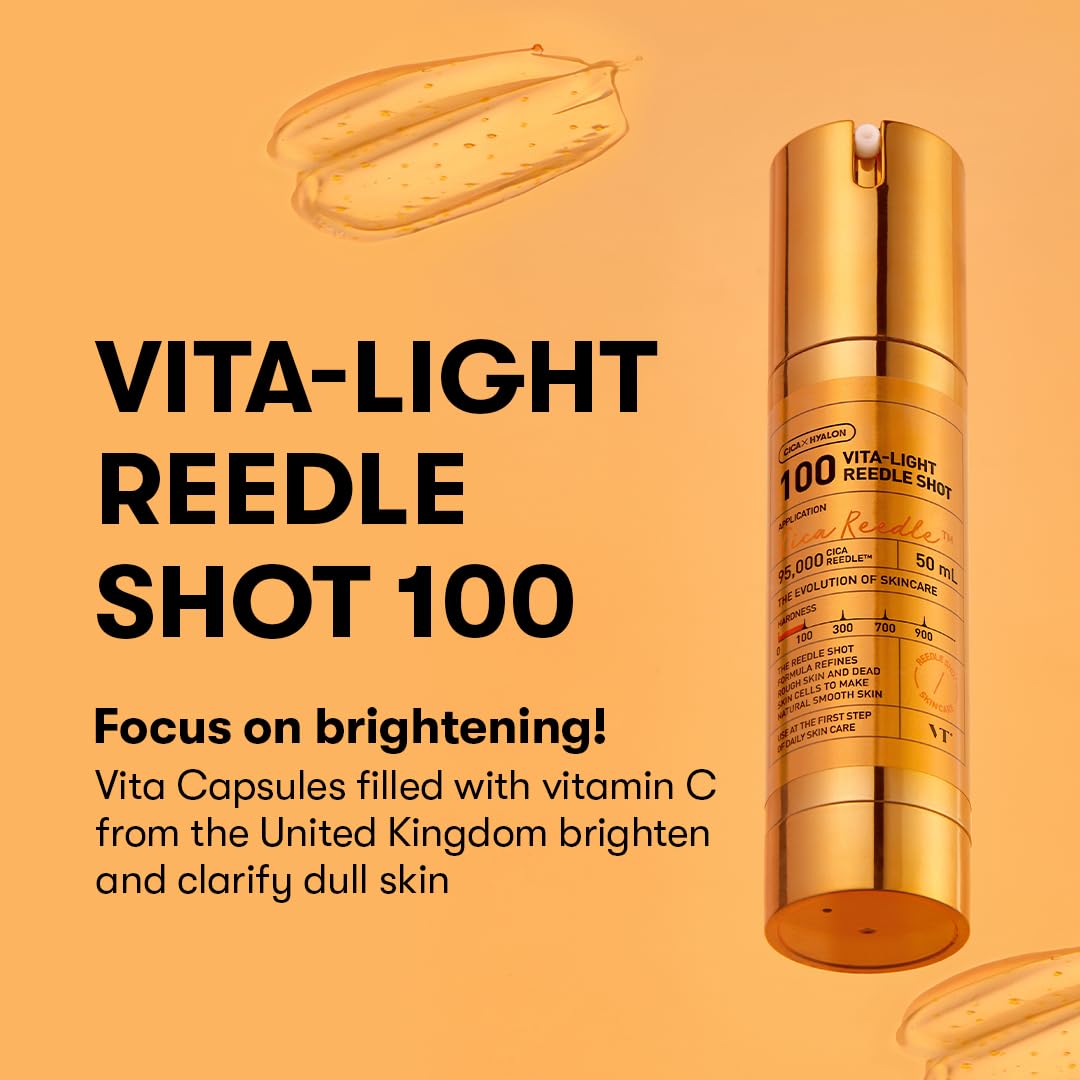 VT COSMETICS Vita-Light Reedle Shot – capsules vitamine C, teint lumineux et uniforme.
