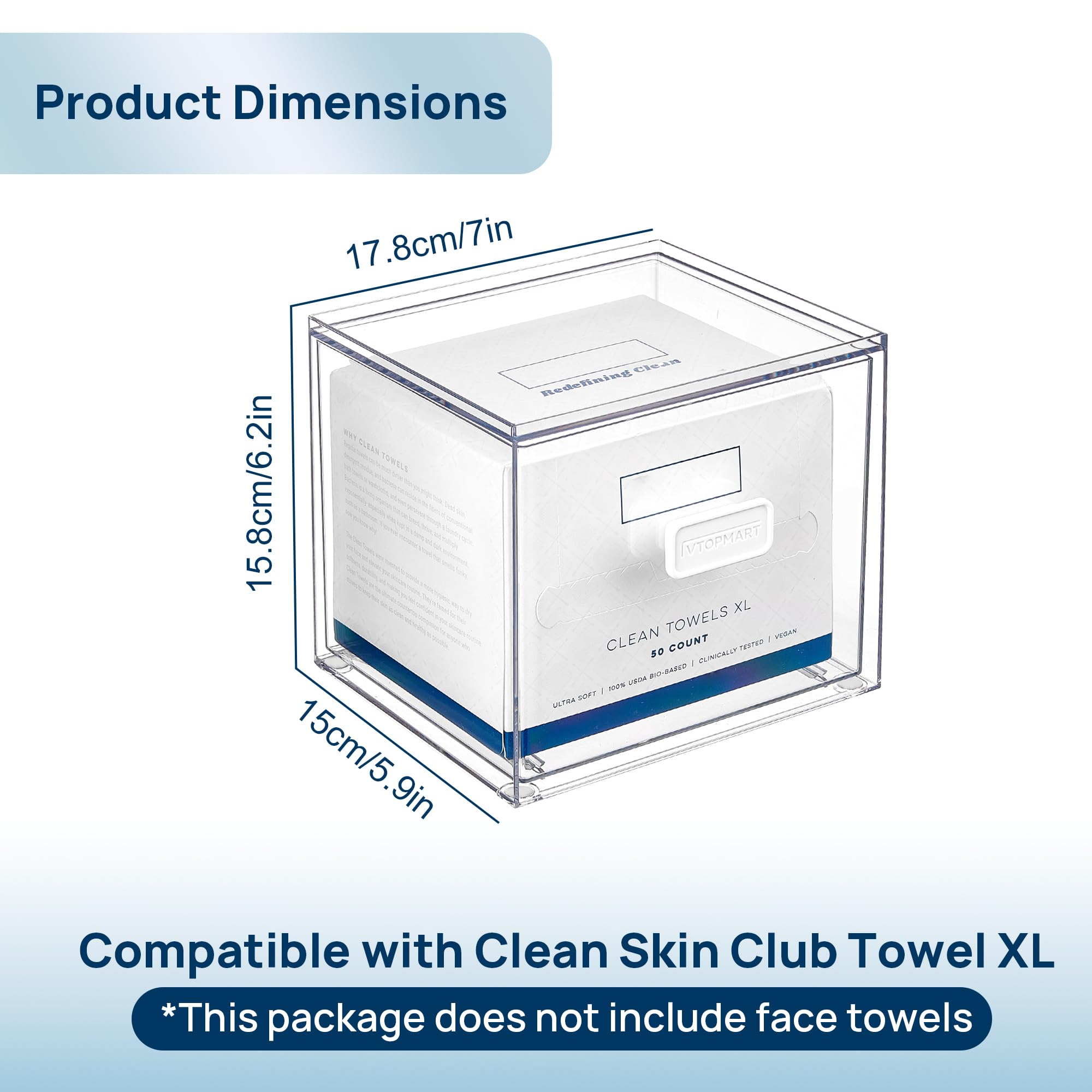 Vtopmart rangement serviettes XL compatibles, rangement clair sur le comptoir.