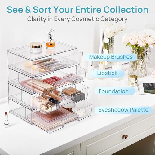 Vtopmart compartiments bureau dédiés aux produits beauté.