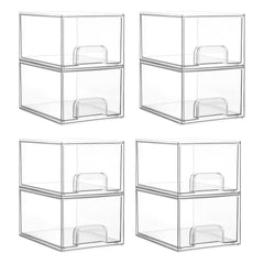 Vtopmart ensemble tiroirs transparents empilables pour optimiser l'espace