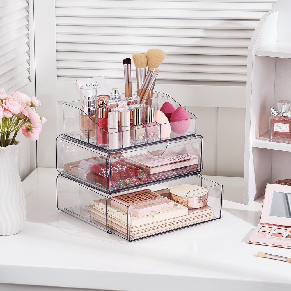 Étagère cosmétiques transparente Vtopmart vue générale du rangement