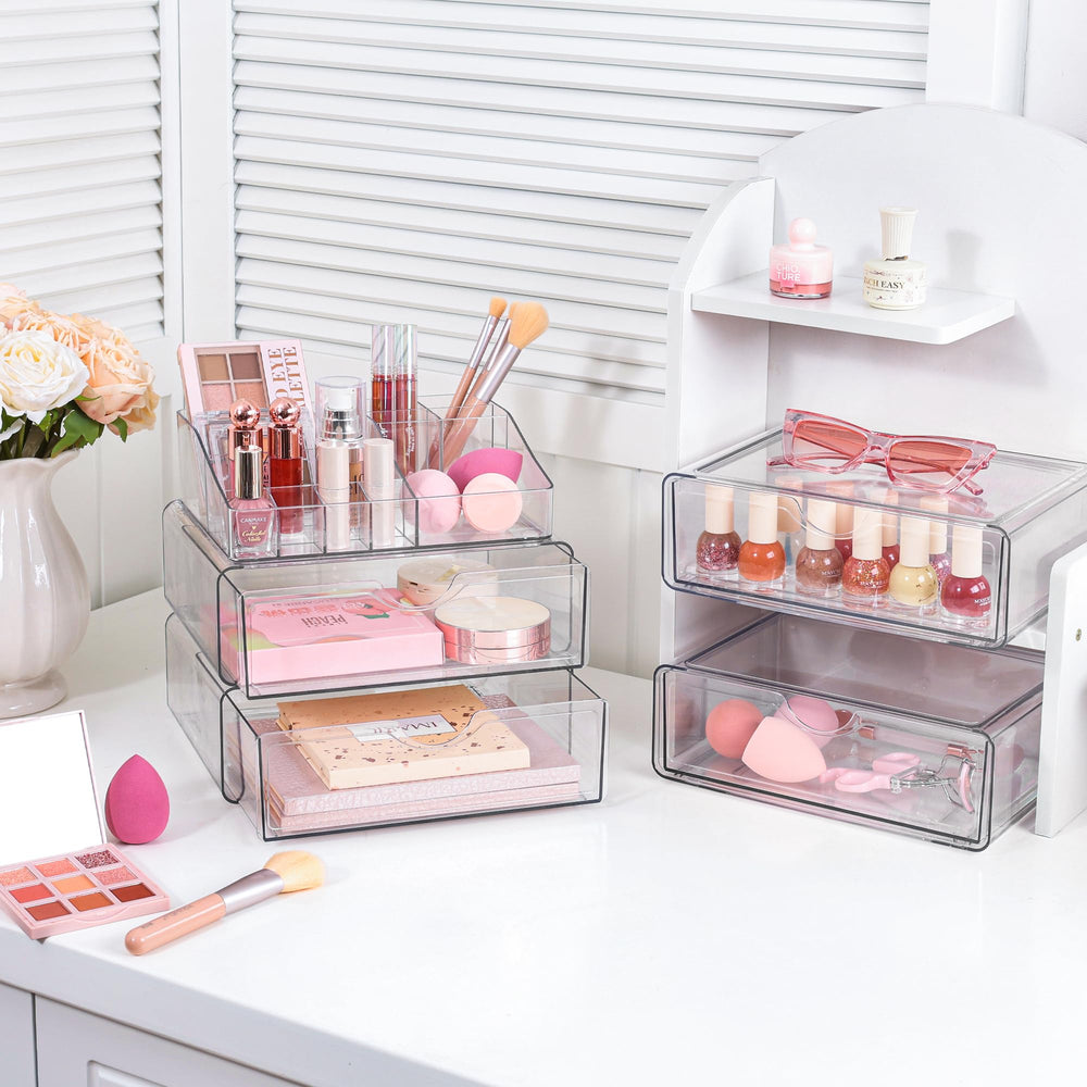 Vtopmart organisateur maquillage tiroirs larges, accès rapide aux produits essentiels.