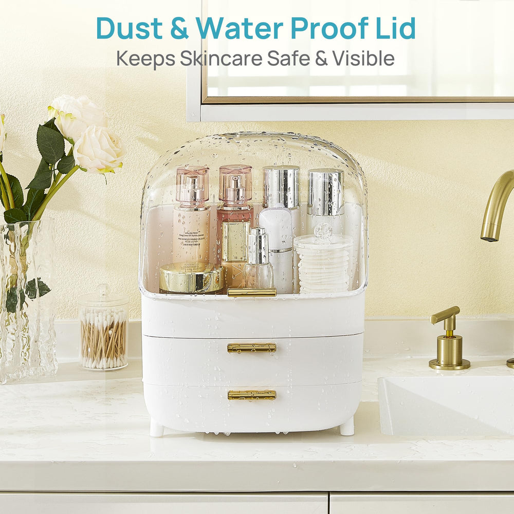 Vtopmart tiroirs coulissants; rangement pratique pour outils beauté et coton.