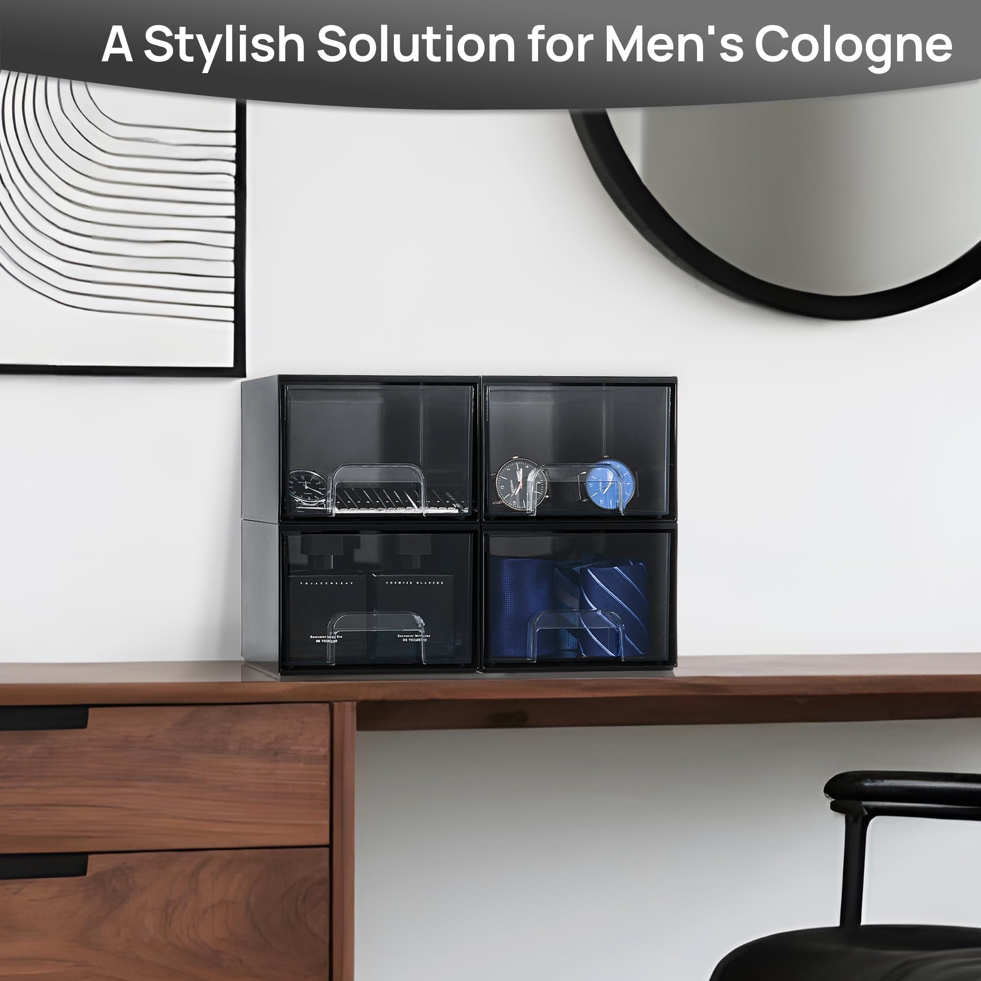 Vtopmart: rangement de bureau noir, petits objets organisés et accessibles.