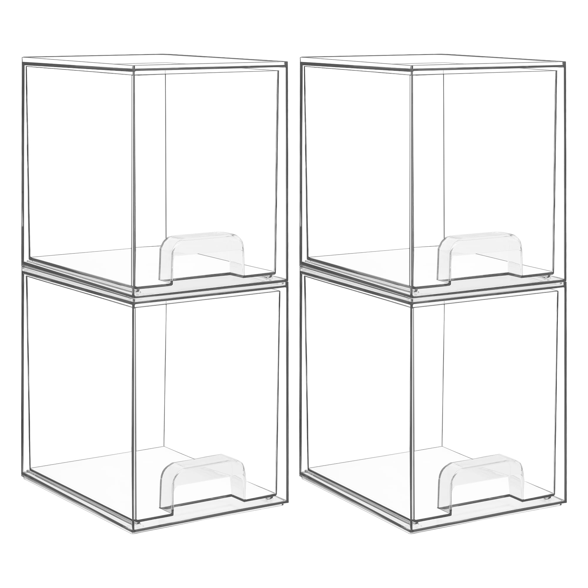 Vtopmart tiroirs de rangement transparents et empilables pour tout espace