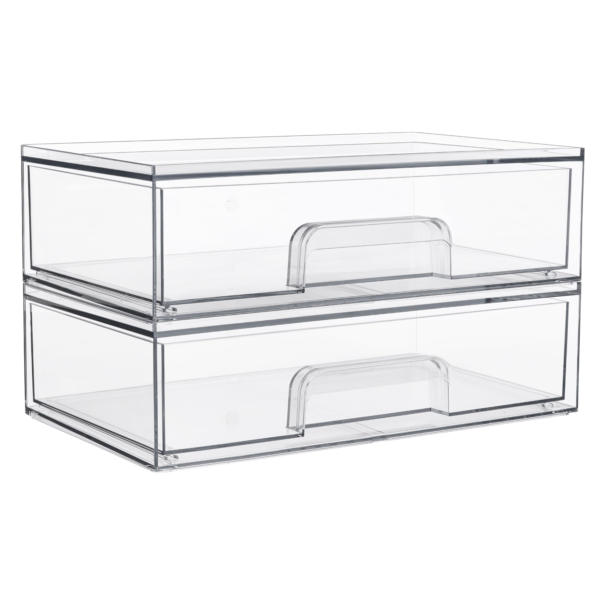 Vtopmart tiroirs transparents empilables pour un rangement clair et rapide