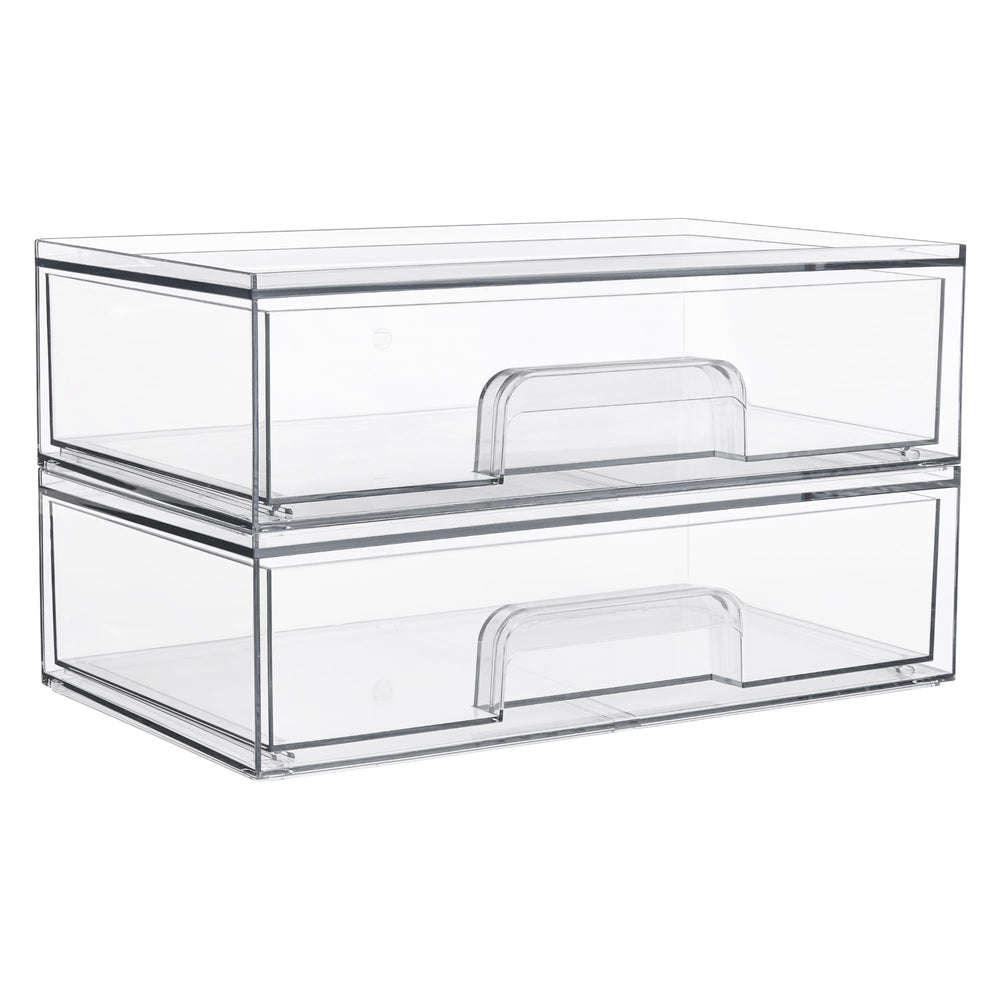Vtopmart tiroirs transparents empilables pour un rangement clair et rapide