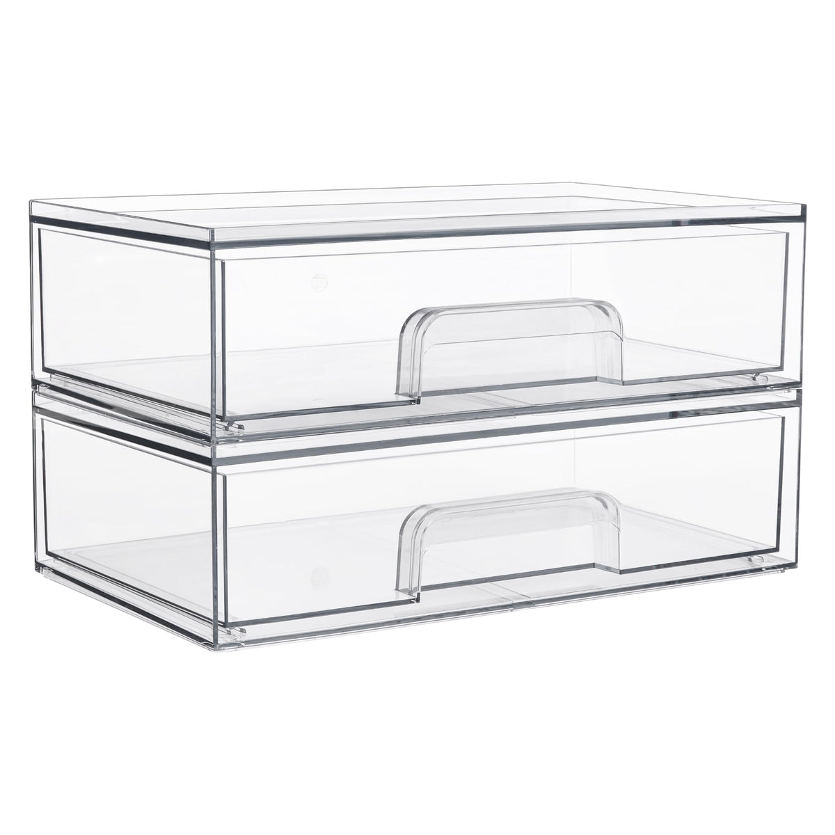 Vtopmart tiroirs transparents empilables pour un rangement clair et rapide