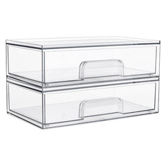 Vtopmart tiroirs transparents empilables pour un rangement clair et rapide