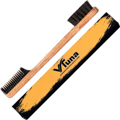 VTUNA 2-en-1 peigne barbe: dents en corne de buffle pour un alignement précis.