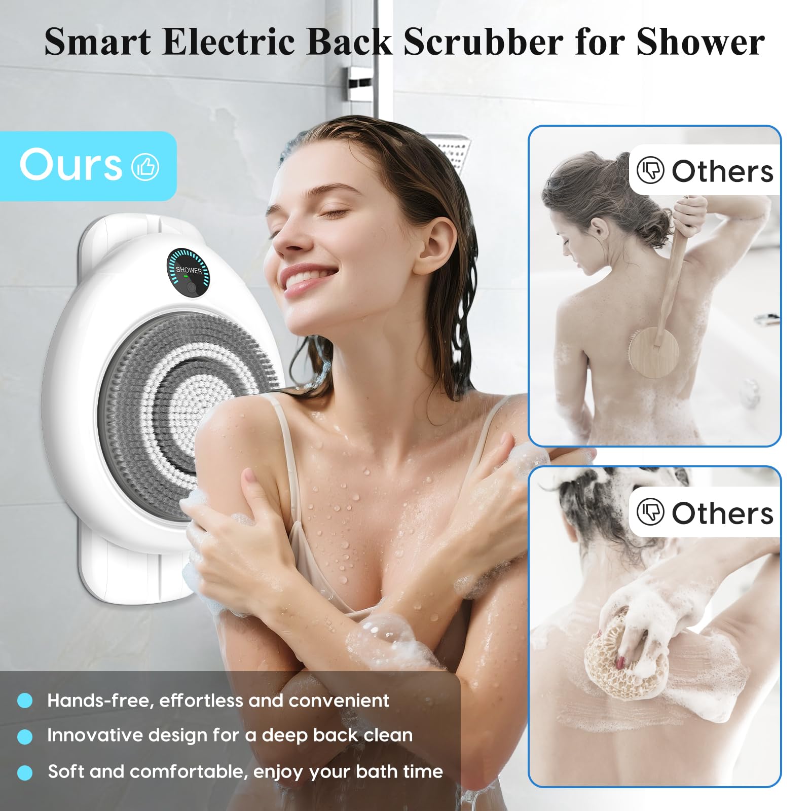 VWMYQ installation-murale-douche montrant la fixation pratique et stable.