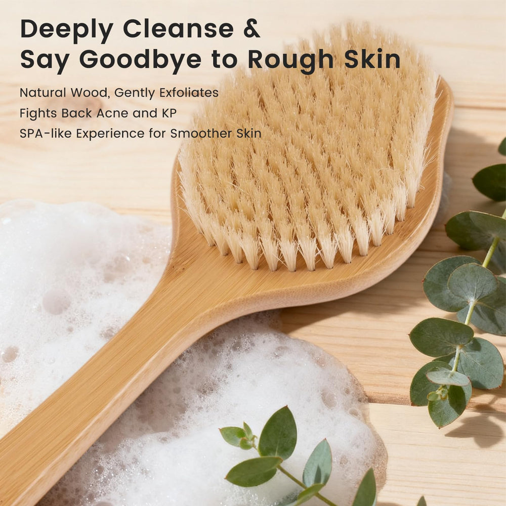 Poils naturels et bois durables, brosse VWMYQ pour un nettoyage en douceur.
