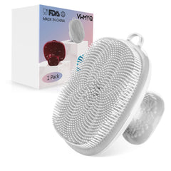 Brosse visage silicone VWMYQ blanche, nettoyage en profondeur et douceur.