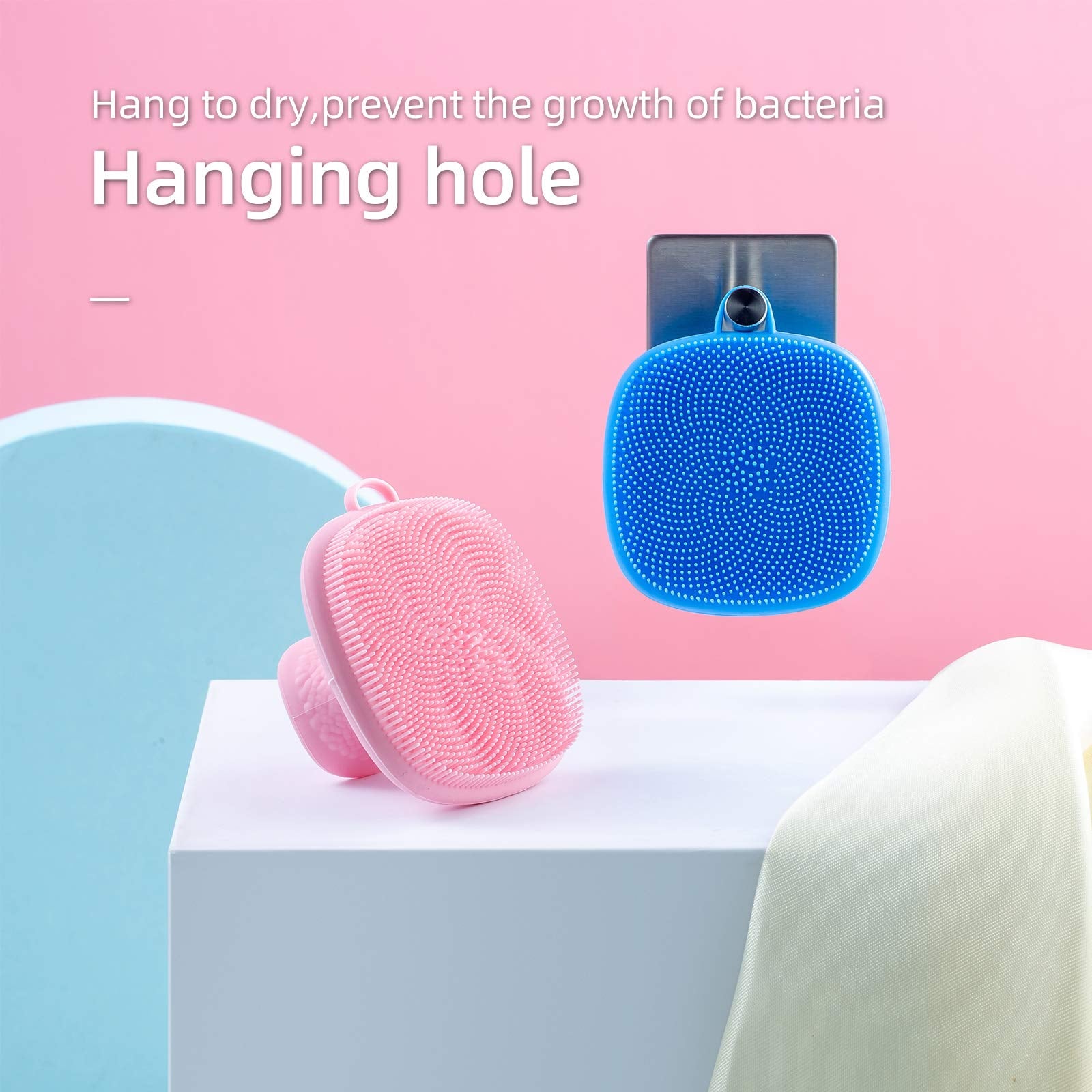 VWMYQ brosse visage silicone massage, usage facilité en salle de bain.