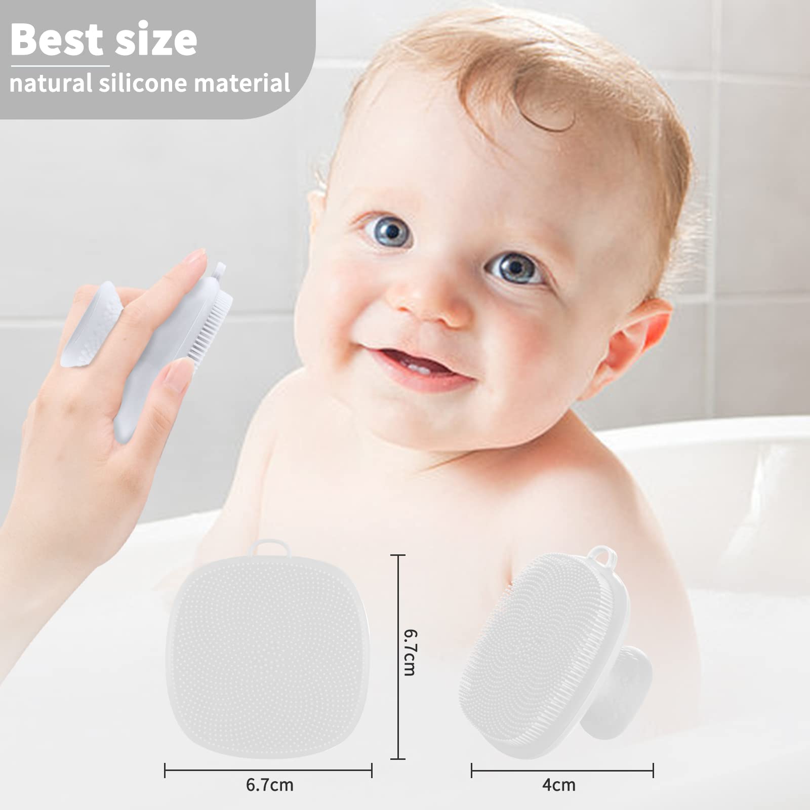 Brosse visage silicone VWMYQ étanche pour utilisation sous la douche.