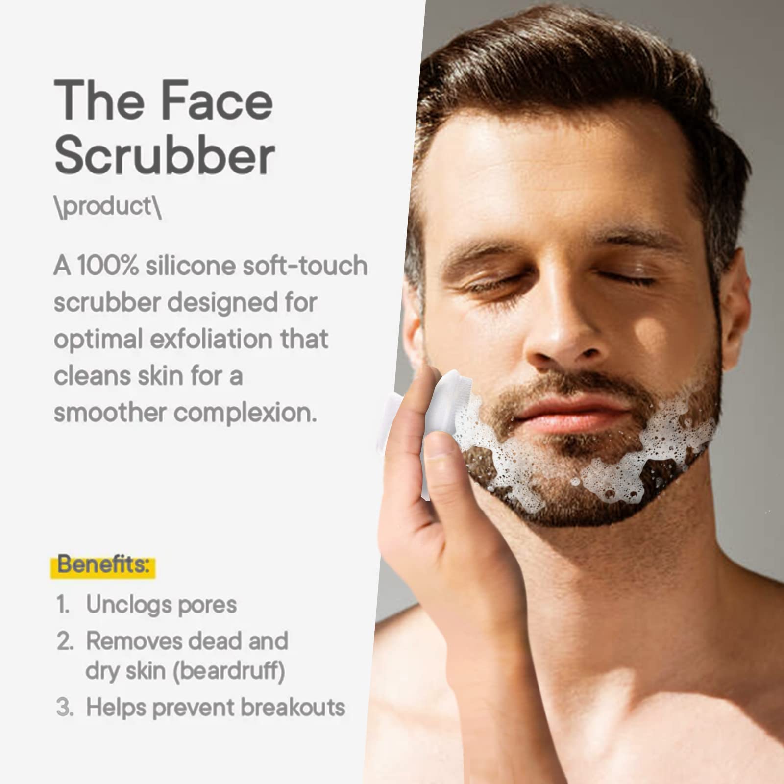 Brosse visage silicone VWMYQ nettoie les pores et zones sujettes au grain.