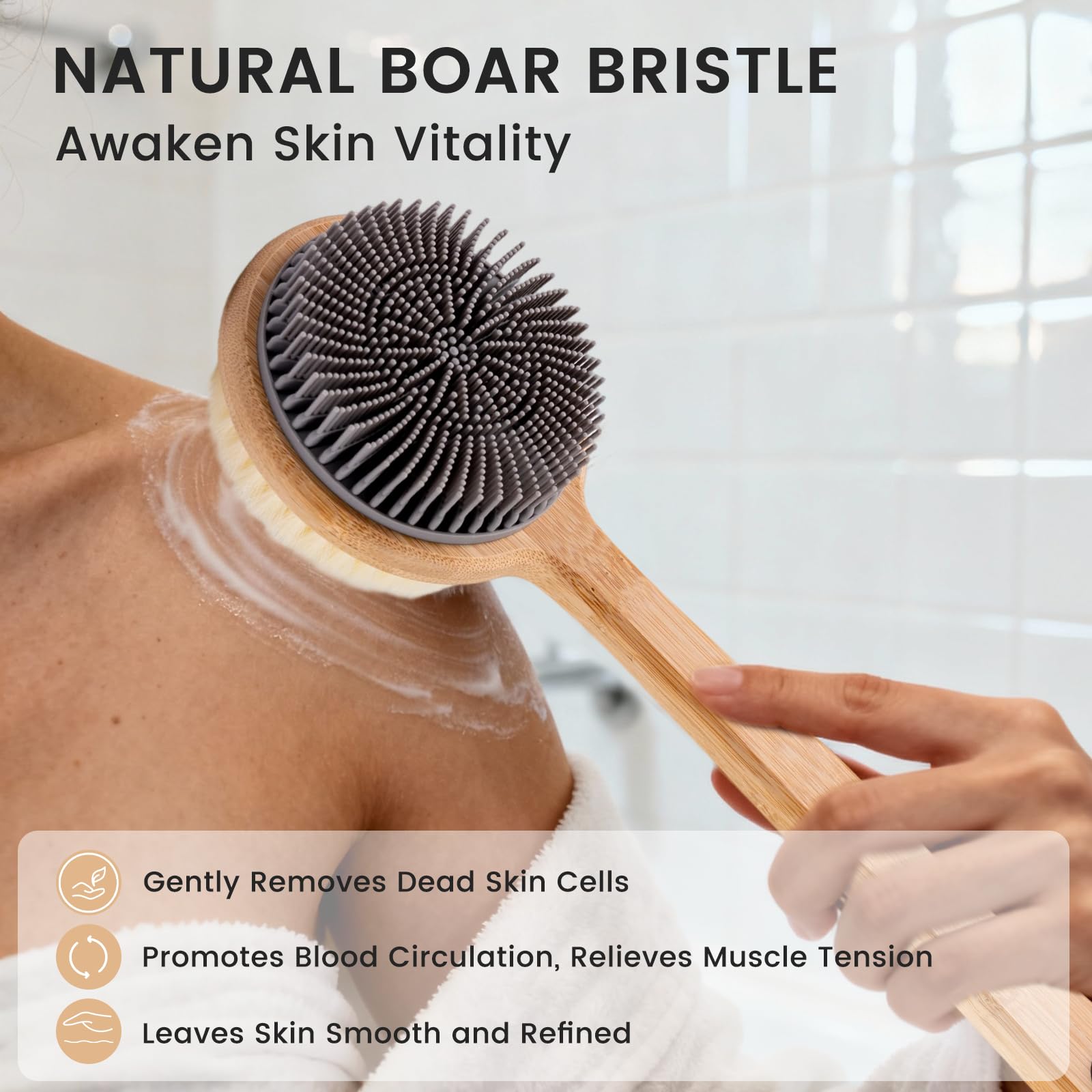 Face silicone douce VWMYQ pour exfoliation délicate.