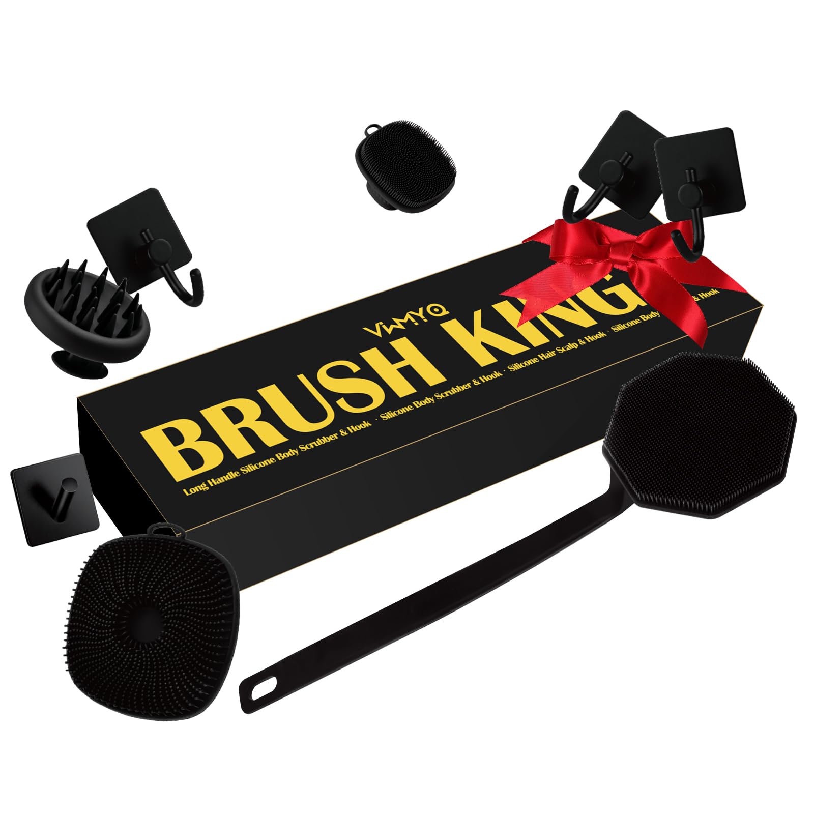 VWMYQ brosse-dos en silicone, masser et nettoyer sous la douche.