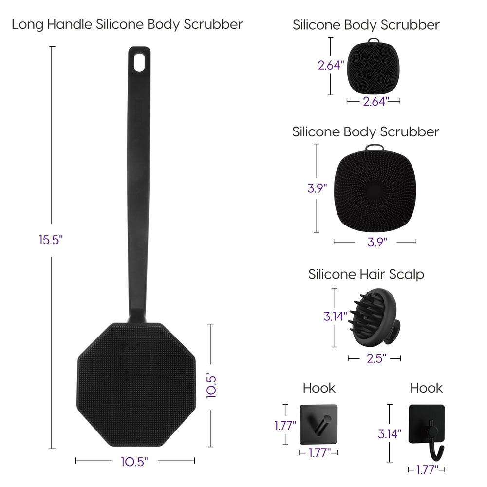 VWMYQ masseur cuir chevelu en silicone pour stimulation du cuir chevelu