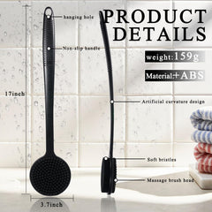 VWMYQ tête brosse silicone double-face douce pour exfolier délicatement.