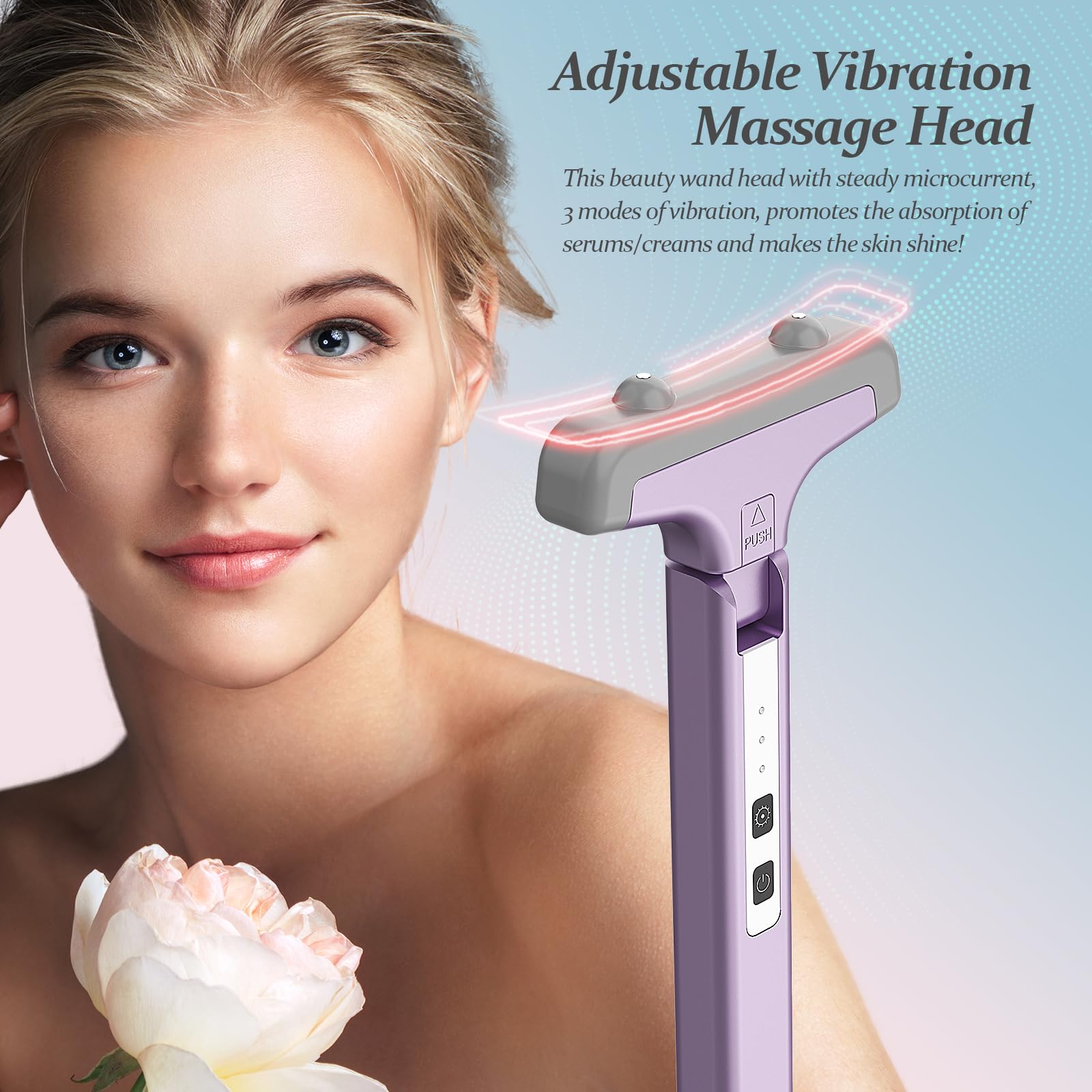 VWQ massage vibration visage, absorption accélérée des soins.
