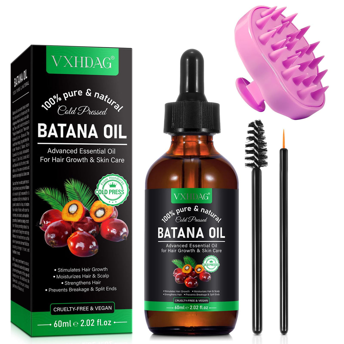 VXHDAG Batana huile – bouteille prête, soin naturel pour cheveux et peau.