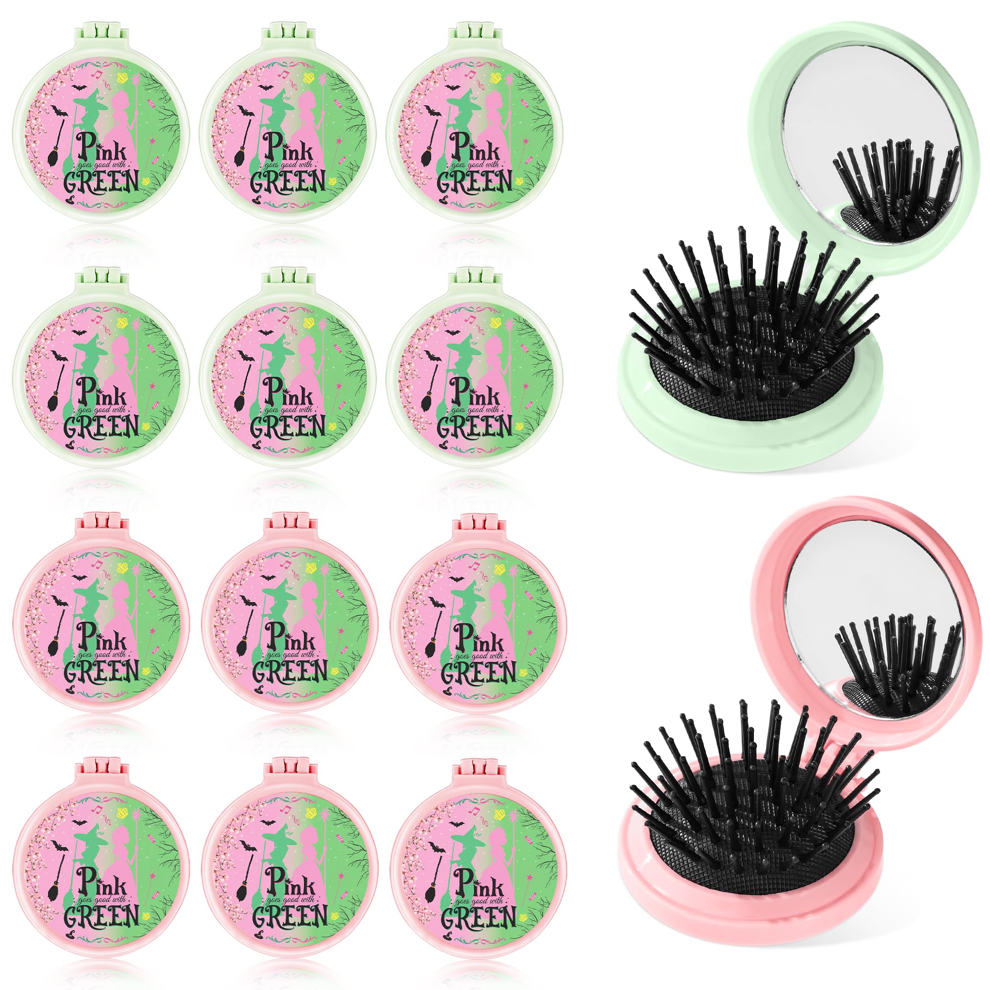 Brosse-cheveux sorcière et princesse Vynium, pack 12, idéal pour cadeaux et fêtes.